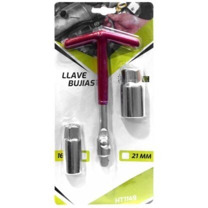 Llave saca bujias en t x 3pcs 16mm y 21mm uduke