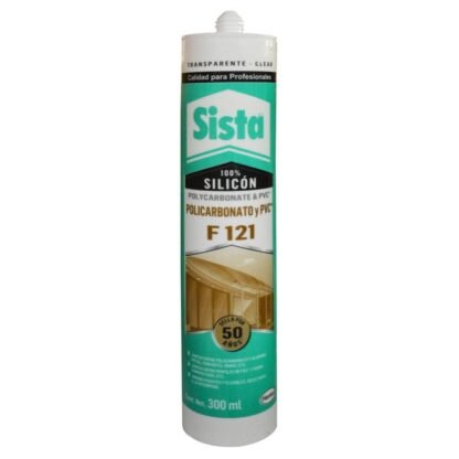 Silicona tubo sista policarbonato y pvc trasparente 300 ml(f121)