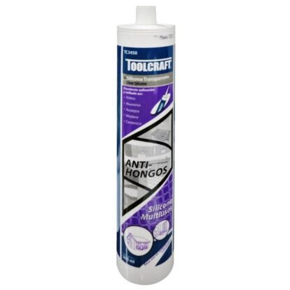 Silicona tubo transparente anti hongos toolcraft 300ml (garantia)